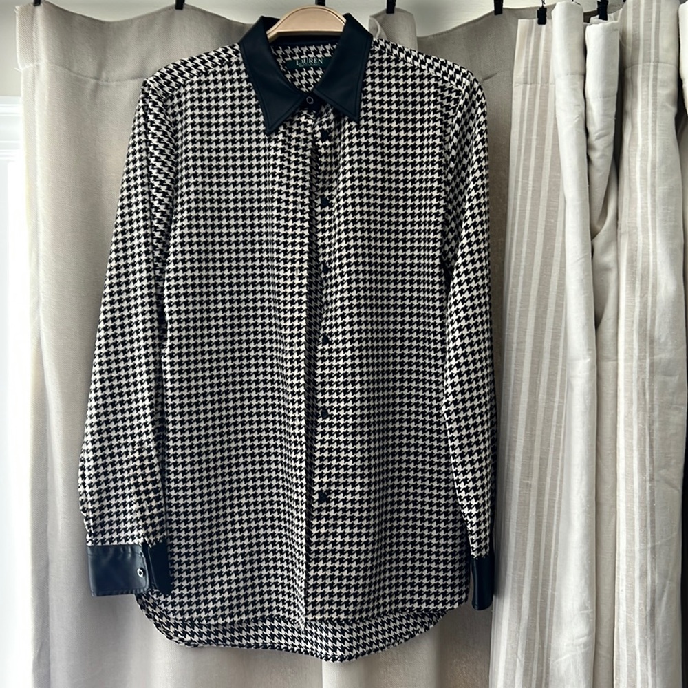 Ralph Lauren Houndstooth Blouse